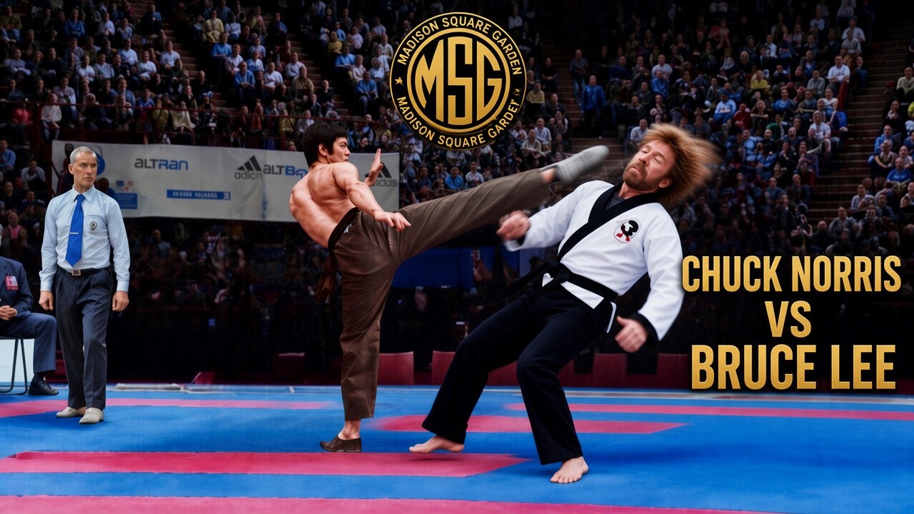 Here's The Official Fight Video Between Chuck Norris And Bruce Lee At Madison Square Garden - 1972