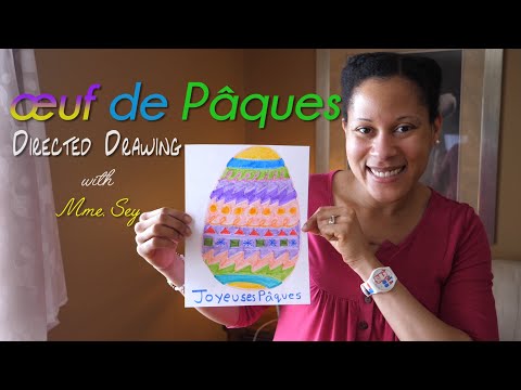 How to Draw an Easter Egg: Comment dessiner un oeuf de Pâques: French Kinder TV