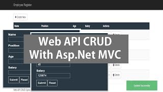 Web API CRUD Operations Using Asp Net MVC and Entity Framework