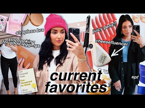 january FAVORITES // BEST leggings, pens, spf, makeup, cozy clothes, read this book!