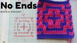 How to mosaic crochet without cutting the yarn every row