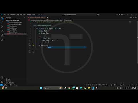 Check Palindrome Number Using Java Java Programming Tutorial For Beginners