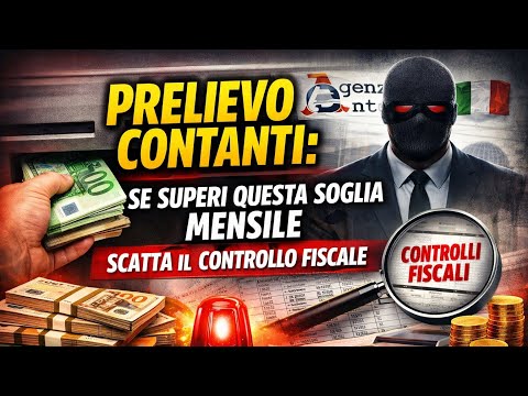 Prelievo contanti: se superi questa soglia mensile scatta il controllo fiscale 