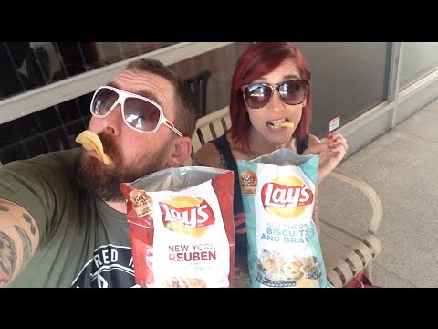 TDW 1148 - Eating BIZARRE Flavored LAYS Potato Chips