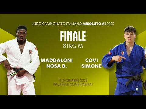 Judo 🥇 Finale 81kgM 🏆 MADDALONI Nosa B. 🆚 COVI Simone 👉 Assoluti A1 2025