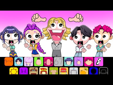 67 KID VS K-Pop Demon Hunters and HUNTR/X Sprunki 