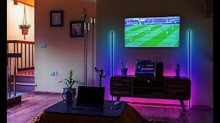 Minimalist LED Corner Floor Lamp (Black/2-Pack)