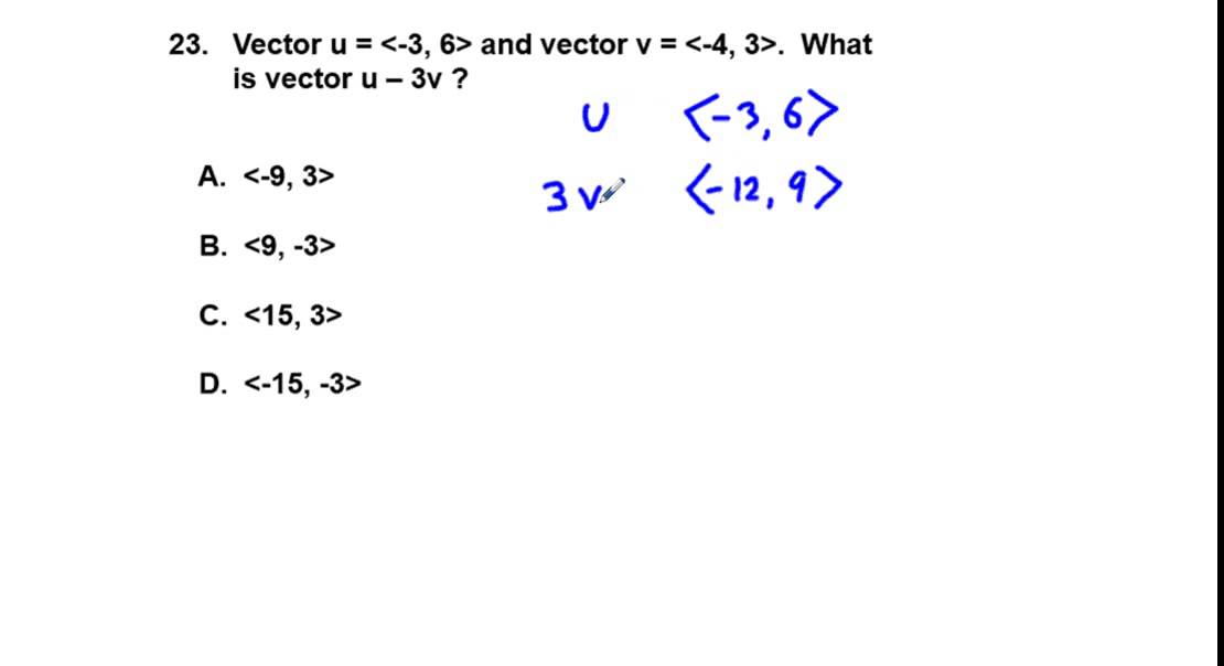 Precalculus Vector Addition Problem