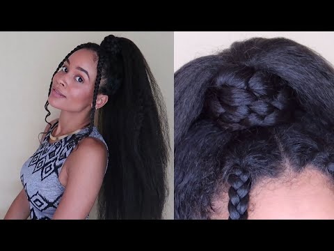 High Ponytail Jumbo Braid mit Extensions » Frisuren für Afrolocken