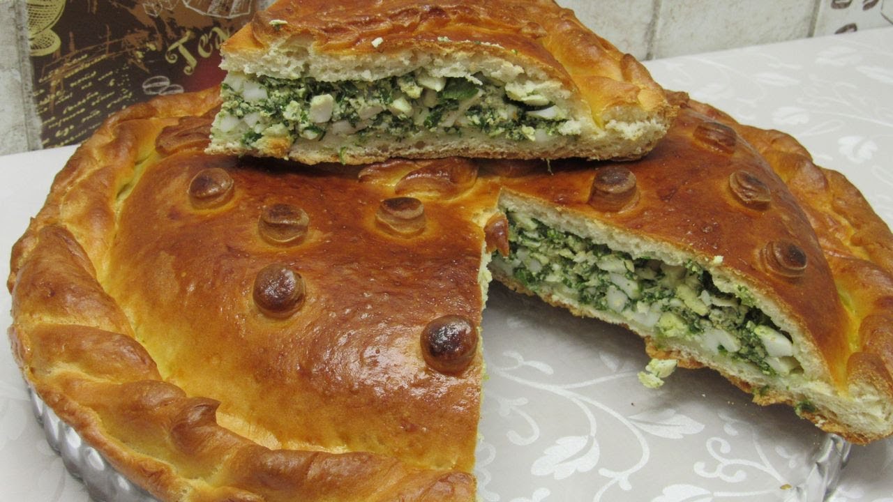 Яйца + Зелень! Вкуснейший пирог с яйцом и зеленью! Тесто просто как пух - пеките к чаю