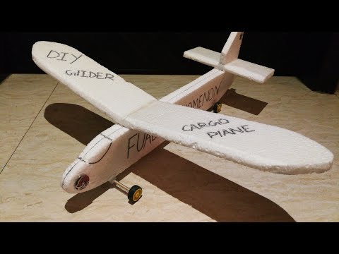 How to make a DIY glider out of styrofoam THAT LANDS!!