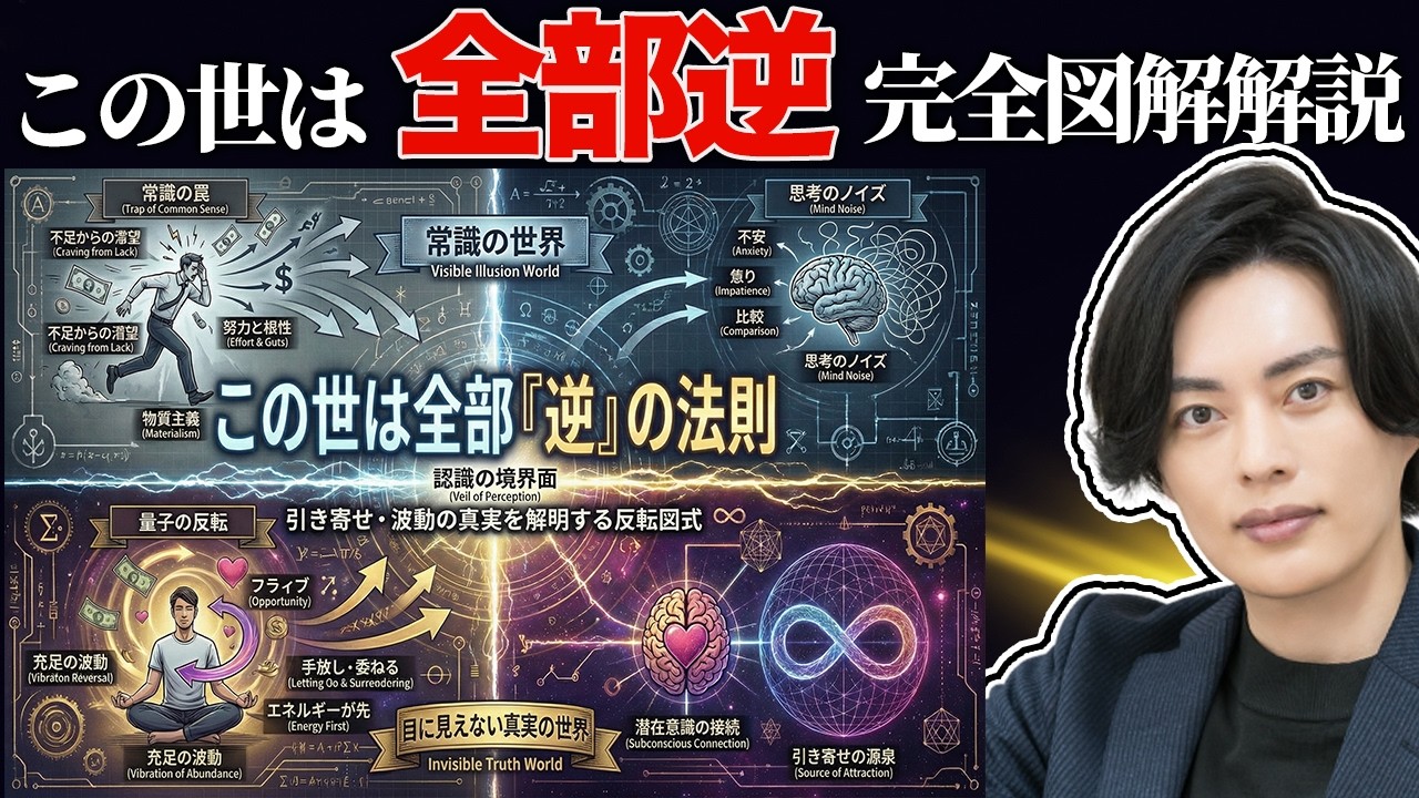 【全て逆】逆の法則がこの世の真理。引き寄せは“普通”にやっても叶わない。【潜在意識と引き寄せの真実】