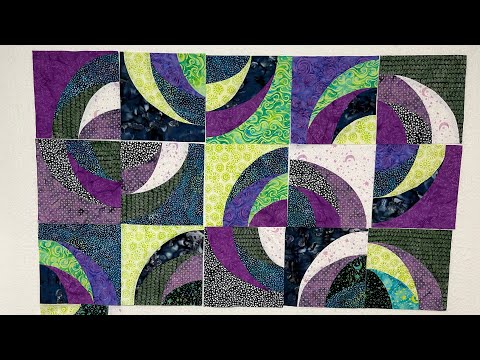 Curved Piecing using the Blue Onion pattern