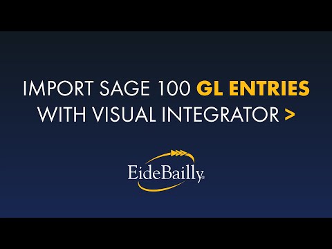 How to Use Visual Integrator in Sage 100