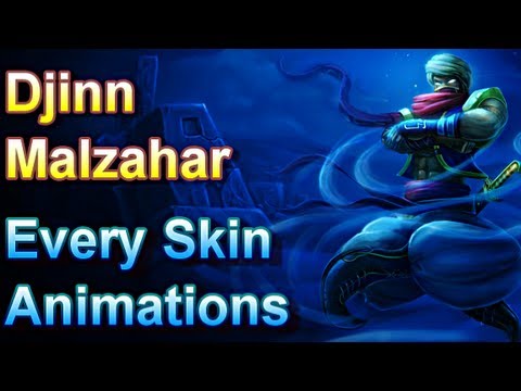 Djinn Malzahar - Every Skin Animations - League of Legends