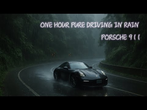1 Hour Porsche 911 POV Drive in Rain | No Talking, Only Pure Engine Sound