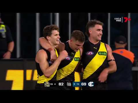 The final siren to Richmond beating Carlton in Round 1 2025