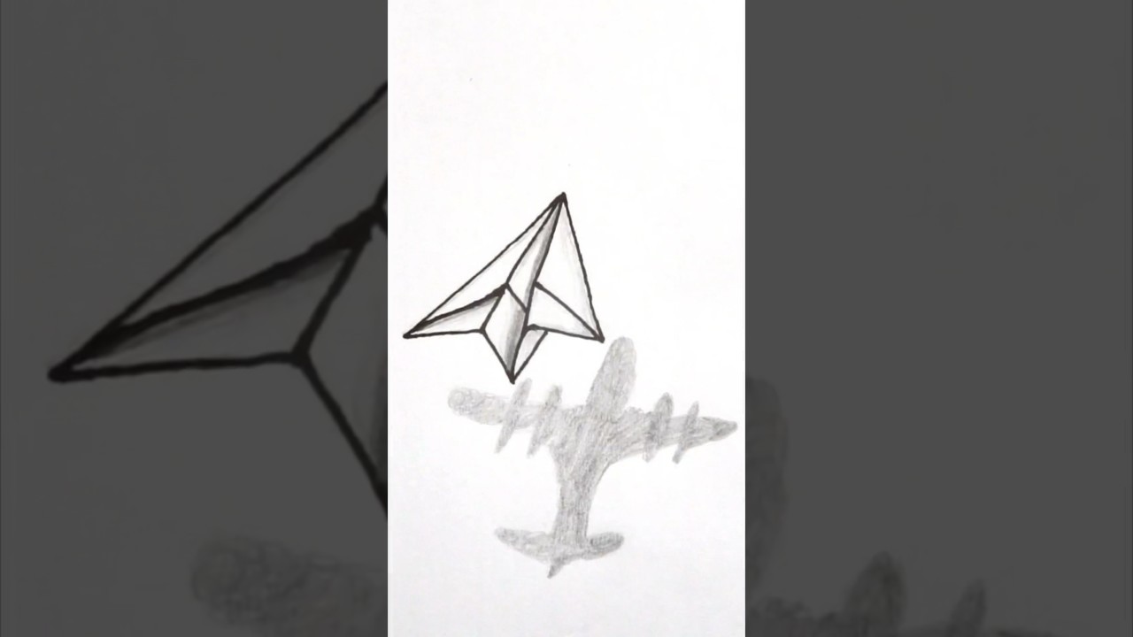 Paper airplane drawing ✍️   #drawing #airplane #kids
