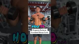 How To Properly Perform Dumbbell Bicep Curls With Good Form *Palms Up* (Exercise Demonstration)