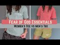 Women S VS Men S Shirts Sizing Fear Of God Essentials Sycamore Coral