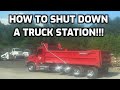 Dump truck shuts down truck stop after leaving Danny’s Polishing shop. #dumptruck #truck #peterbilt