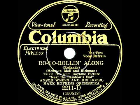1930 Anson Weeks - Ro-Ro-Rollin’ Along (Irving Kaufman, vocal)
