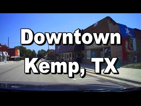 Driving Downtown Kemp, TX (Dash Cam)