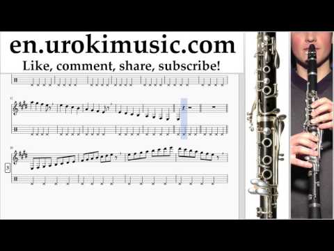 Clarinet lessons Shakira - Waka Waka Sheet Music Tutorial Part#1 um-352