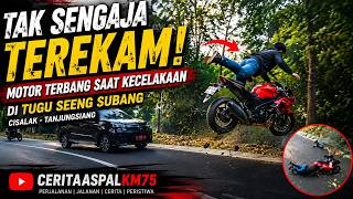 Download lagu TAK SENGAJA TEREKAM! Motor Terbang Saat Kecelakaan di Tugu Seeng Subang | Cisalak–Tanjungsiang mp3