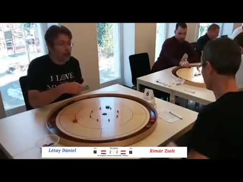 7th Hungarian Single Crokinole Championship - prelinary - Zsolt Rimár vs Dániel Létay