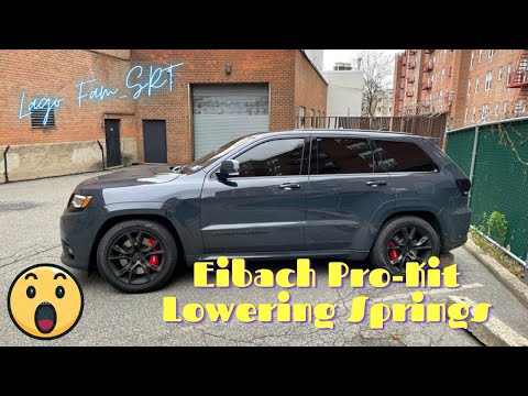 GOT EIBACH PRO-KIT LOWERING SPRINGS ON THE JEEP SRT!!! BEFORE & AFTER IT'S A MUST!!!