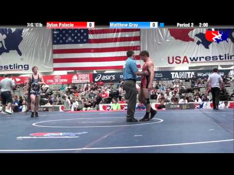 Dylan Palacio vs. Matthew Gray at 2013 Junior Nationals - FILA - FS
