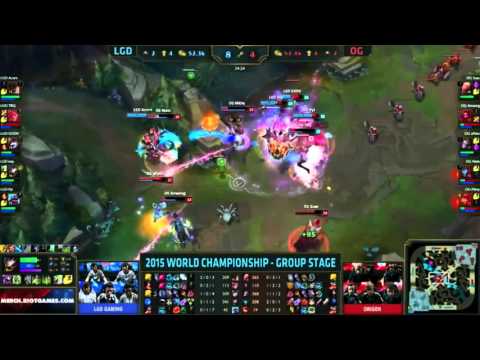 OG xPeke - Orianna Quadrakill - LGD vs OG - World Championship 2015 - League of Legends