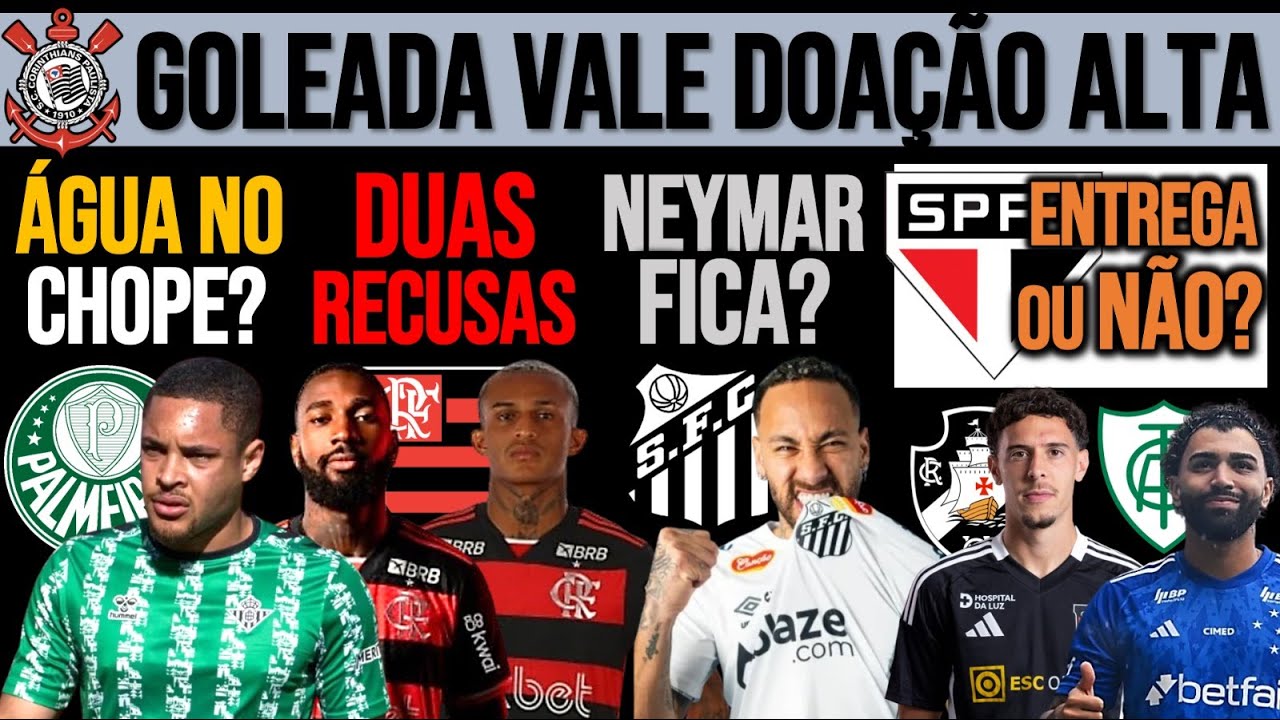 VITOR ROQUE MELOU? DOAÇÃO NO TIMÃO! SP ELIMINA VERDÃO? 2 OFERTAS PRO FLA! NUNO NO VASCO? NEY, GABI+