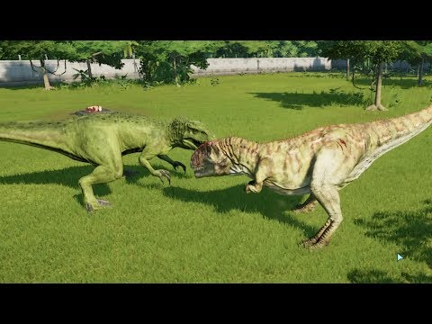 Giganotosaurus(Modified) VS 4 Camo Indominus Rex - Jurassic World Evolution