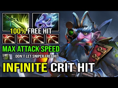 UNLIMITED CRIT KNOCKBACK 100% Max Speed Sniper with Moon Shard Butterfly EPIC Dota 2