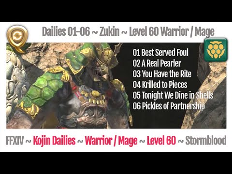 FFXIV Daily Quests (01-06) - Beast Tribe Kojin - Stormblood