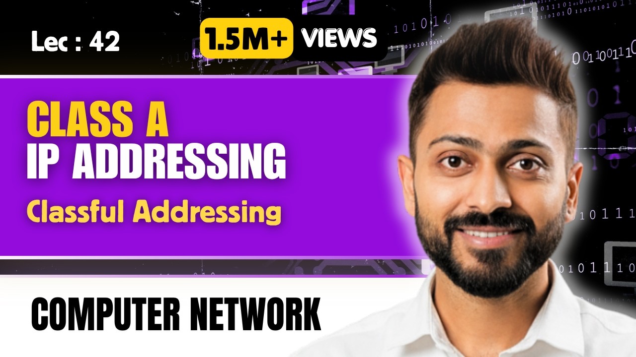 Lec-41: Class A in IP addressing with Example in HINDI | Classful Addressing | Network Layer