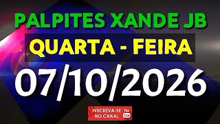 PALPITE DIA 07/10/2026 | JOGO DO BICHO TODAS AS LOTERIAS 