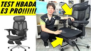 HBADA E3 Pro recensione unboxing e montaggio sedia ergonomica con poggiapiedi per studio e gaming