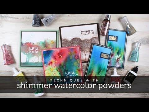 Techniques with shimmer watercolor powders