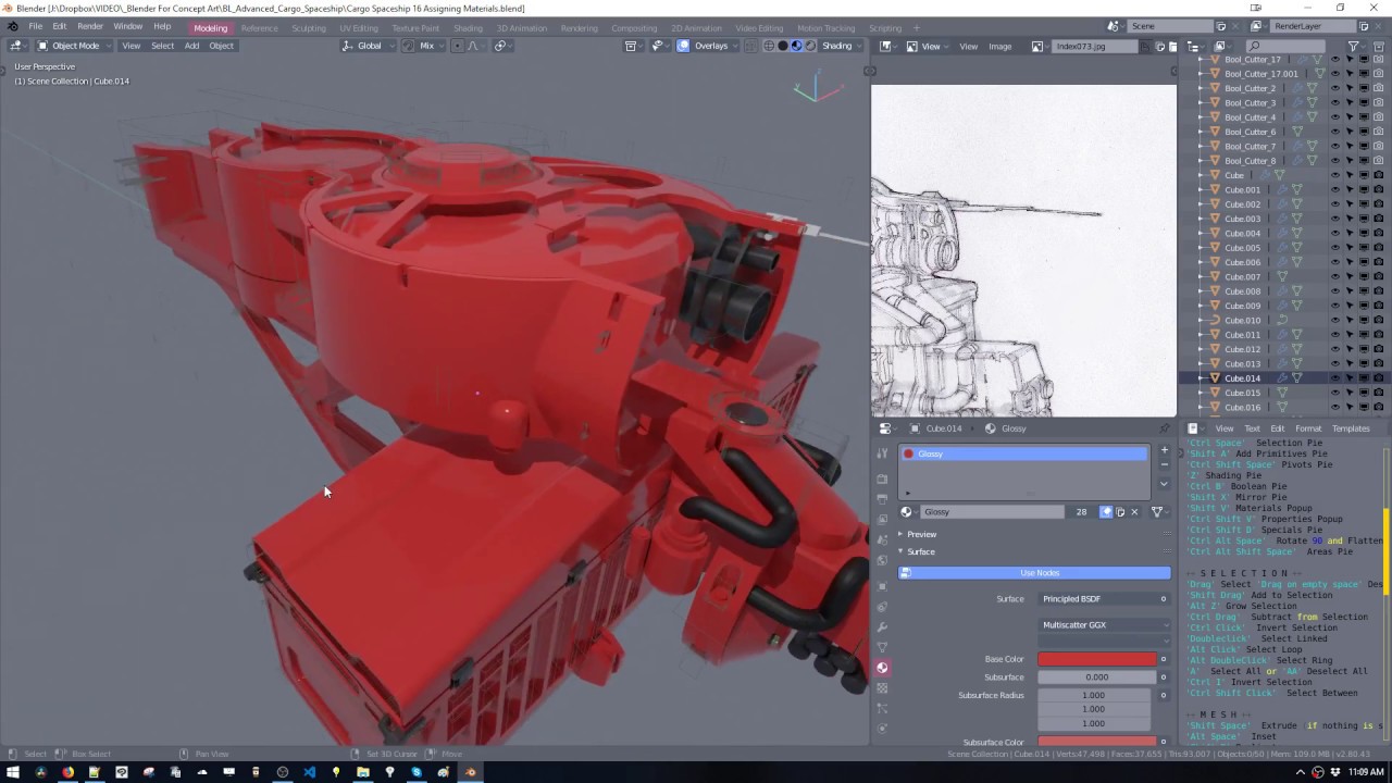 Blender 2.8 Cargo Spaceship Tutorial Extended Overview