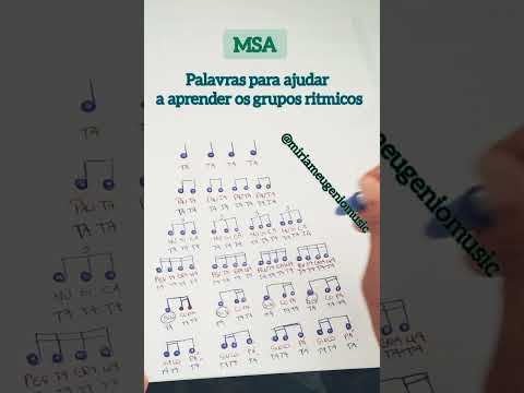 Grupos rítmicos MSA ( Método Simplificado de Aprendizagem Musical)