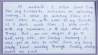 How to write an essay about the weekend ? || Essay || weekend || essay writing || weekend activities