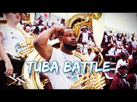 Jackson State University's "Dawg Team" Vs Talladega College's "KRANK" - Tuba Battle - 2021