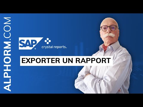 Comment exporter un rapport sous SAP Crystal Reports Vidéo Tuto