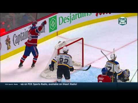 Lars Eller wrist shot goal 4-1 St. Louis Blues vs Montreal Canadiens Nov 20 2014 NHL