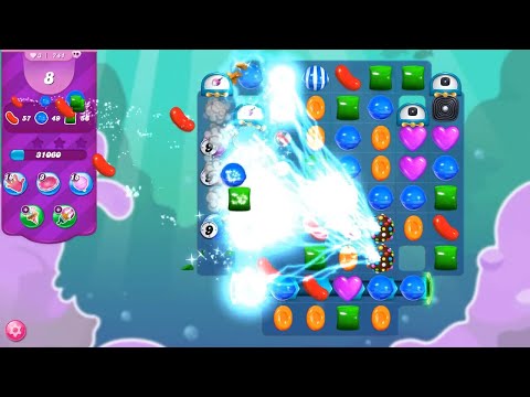 Candy crush Saga level 741 1 star no boosters double color bomb combo hard
