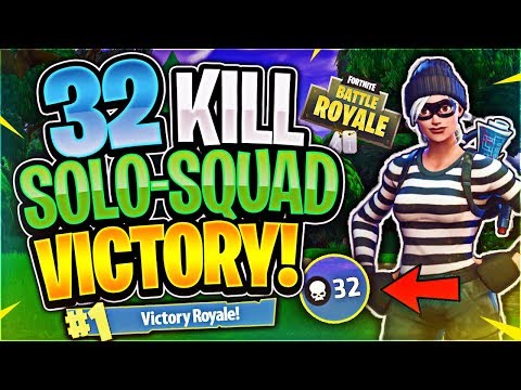 INSANE 32 KILL SOLO SQUAD WIN (Fortnite Battle Royale)