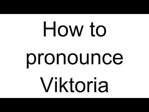 How to Pronounce Viktoria (Ukrainian)